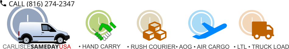 CARLISLE SAMEDAY USA • HAND CARRY • AOG • AIR CARGO • LTL • TRUCK LOAD • RUSH COURIER